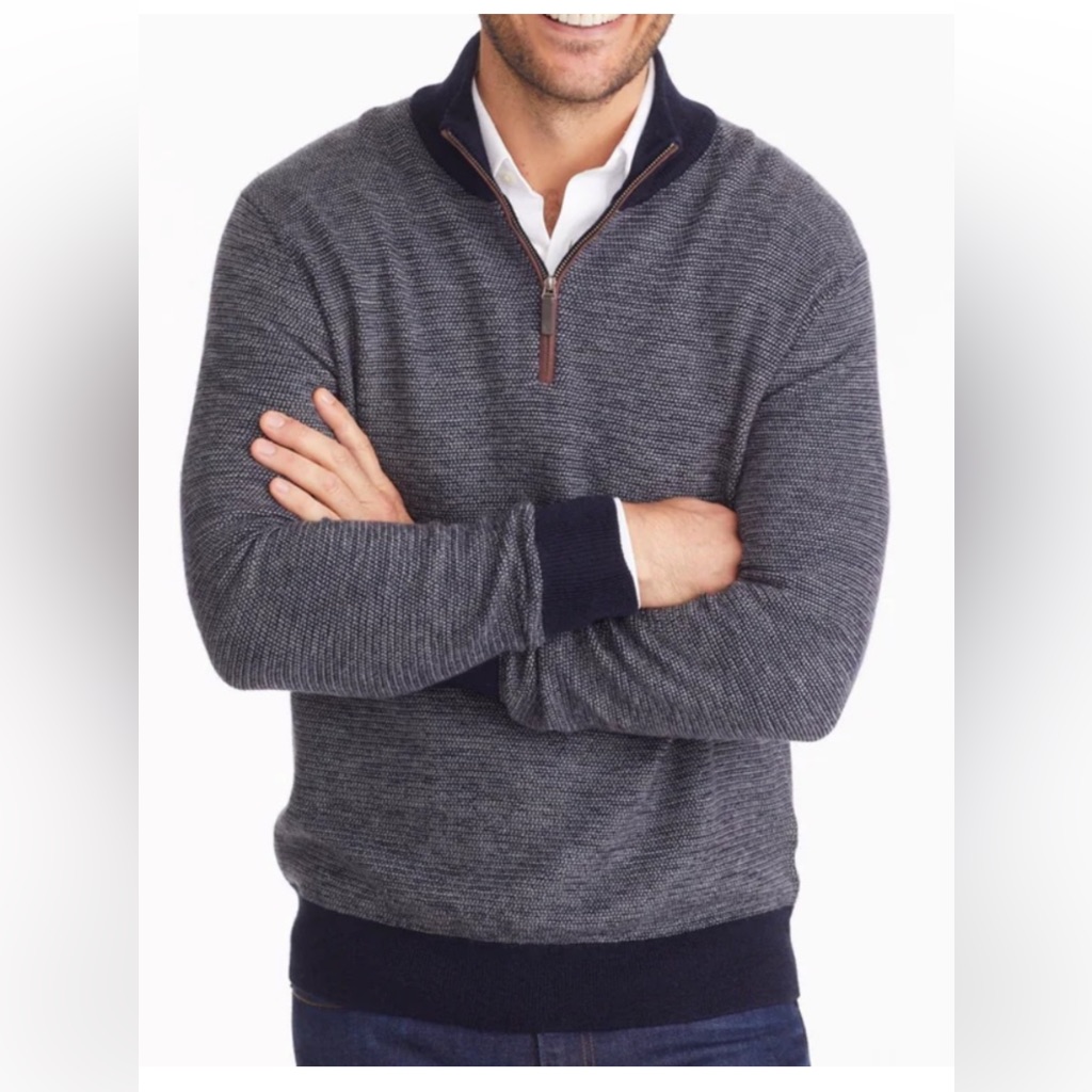 New Merino Wool Finest Men’s Quarter Zip Size L Untuckit Nwot Price Firm!